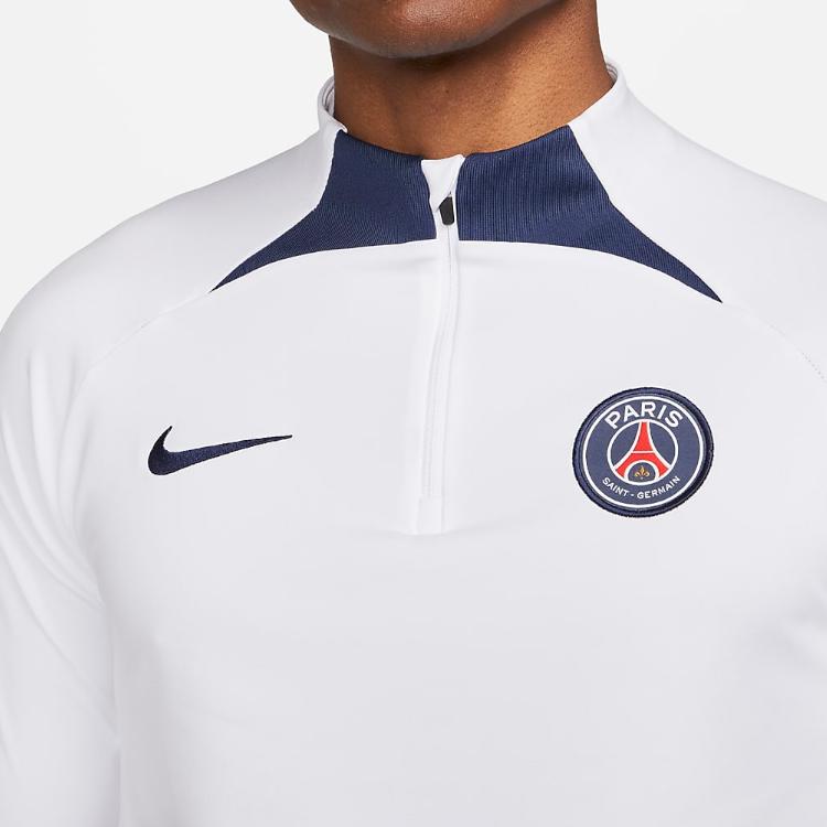 Nike Paris Saint-Germain Collared Long Sleeve Soccer Shirt Men Tops White DM2458-101