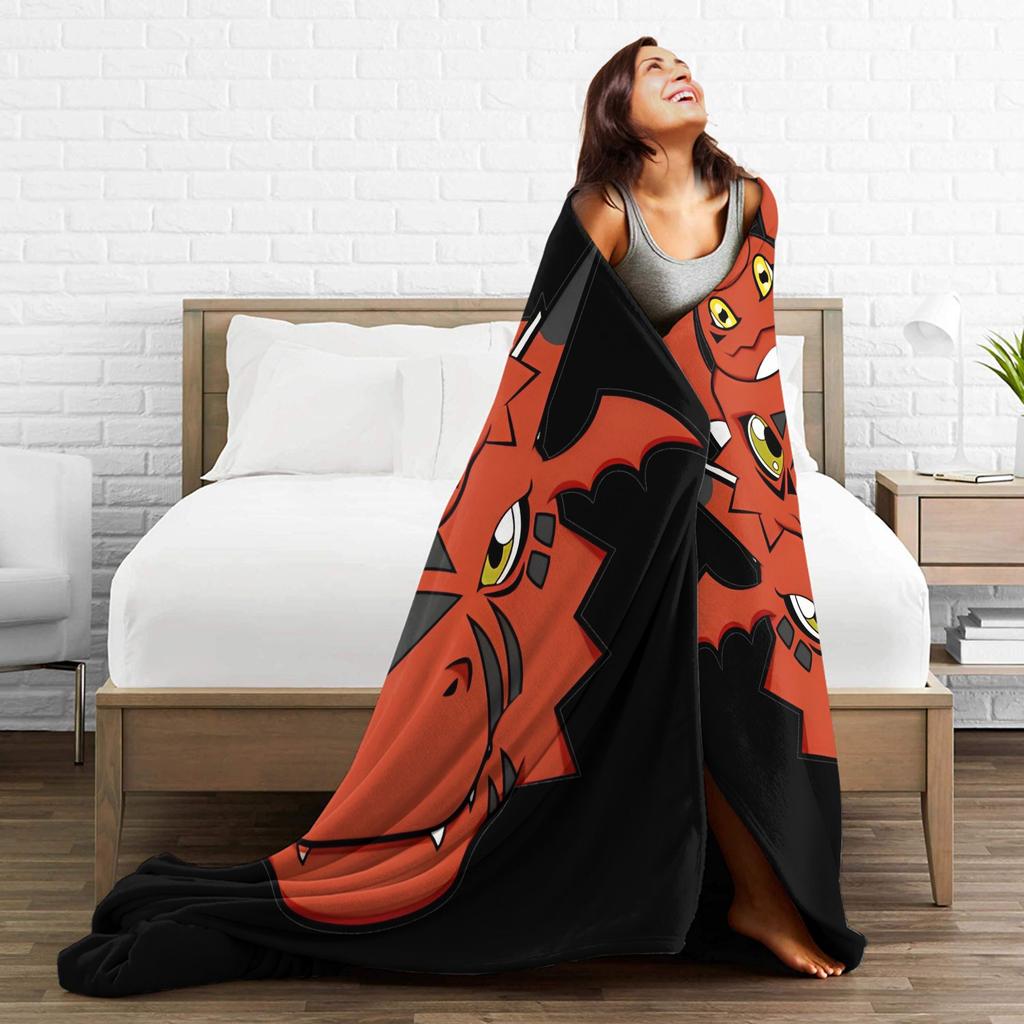 Jyarimon Gigimon Guilmon Growlmon Evolution Knitted Blankets Digimon  Wool Throw Blankets Summer Bedspreads