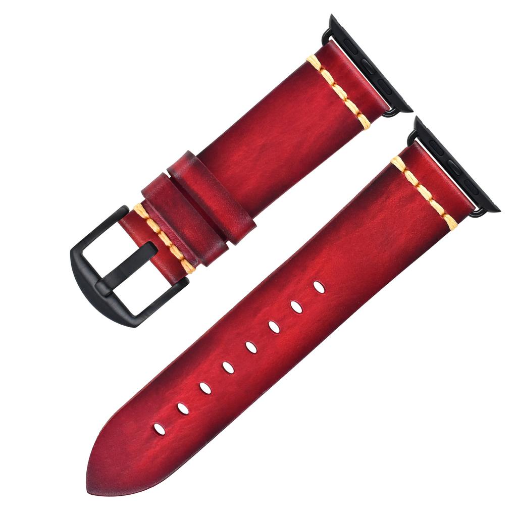 Anwendbar auf Urtla Apple Watch Armband Apple78Se Handgefertigt Retro Erste Schicht Echtes Rindsleder 49mm Uhrarmband
