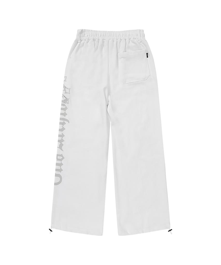 Gillaakaibeu Side Cross Logo Sweatpants_White
