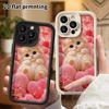Phone Case: 2D Flat Design Suitable for iPhone 18 17 16 15 14 13 Pro Tiered Protective Case, Light Orange Kitten, Christmas and Halloween Gift