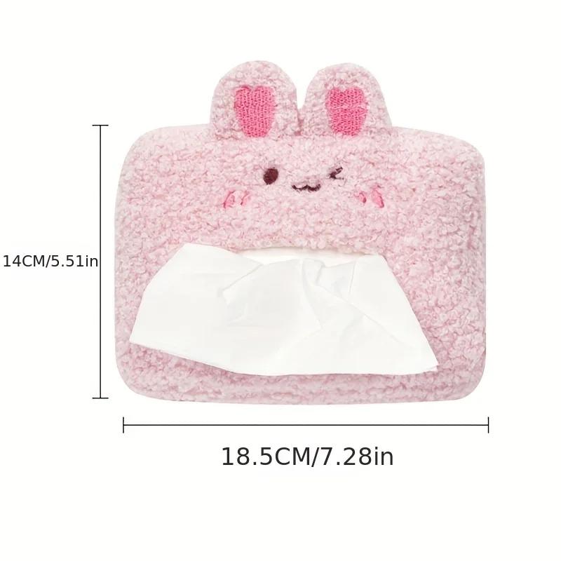 Car tissue box cute cartoon in-car paper box hanging armrest box paper towel wrapped car napkin box accessories