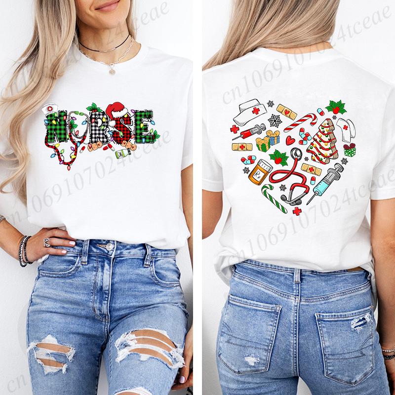 Nurse Christmas ShirtChristmas Nursing TShirtNurse Life TeesER Christmas Party TShirtsParty Crew TeesWomens Clothing
