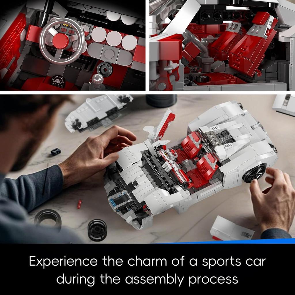 Mould King 10196 Utopia Supercar Building Kit, 1423+ Piece Tech Sports Car Model, Creative Building Toy for Teens and Adults