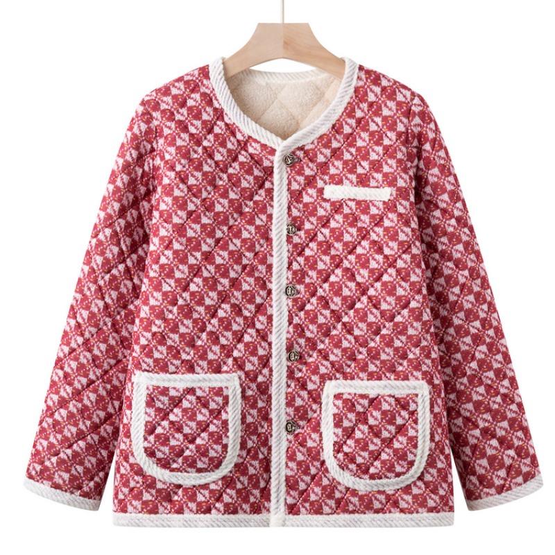 Temperament middle-aged mother padded jacket women's winter fashion padded clothes piled and thickened loungewear