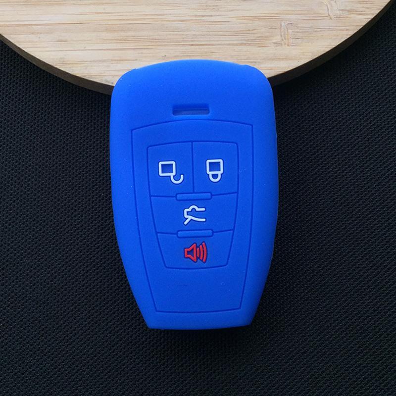 Silikon Auto Schlüsselhülle Case Schale für Baic BJ40 PLUS EX5 EU5 EC5 bj80 4-Tasten Smart Key Auto Zubehör