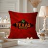 Texas Roadhouse Cushion Cover Anti-dustmite Pillowcase Invisible Zipper Silky Short Plush Sofa Cushion Cover