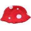 Unique Crocheted Hat Funny Mushroom Crocheted Hat Large Cap for Women Men Picture Props Cap Halloween Party