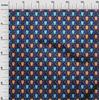 oneOone Georgette Viscose Dark Blue Fabric Owl Quilting Supplies Print Sewing Fabric By The Yard 42 Inch