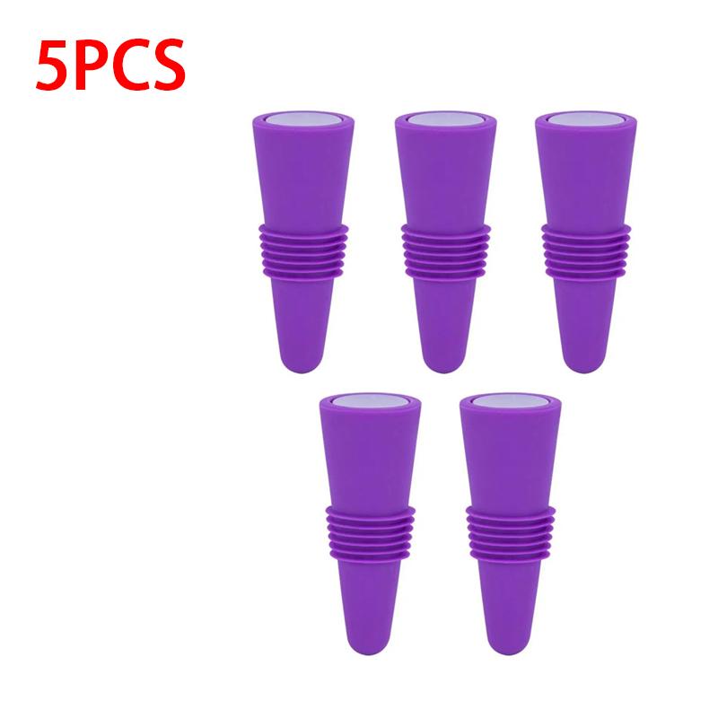 Reusable Silicone Wine Vacuum Stopper And Beverage Bottle Cap Champagne Bottle Sealer JPS002 - Kitchen And Dining Accessory