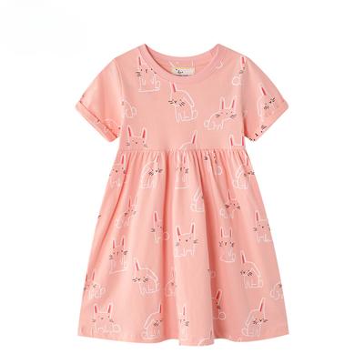 Mädchenkleid Sommer Mädchen neues kurzärmeliges Kinderkleid