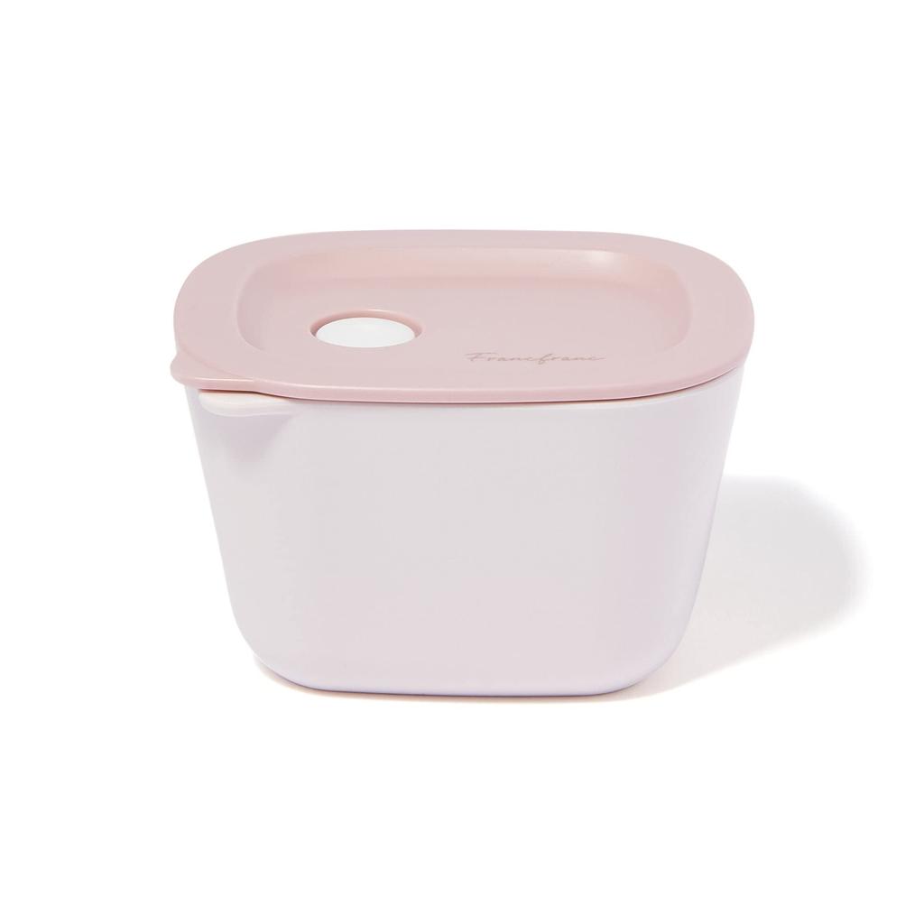 Francfranc Lunch Box Complete 5-Piece Set [All 3 Colors]- Includes Lunch Box, Chopsticks, Case, Pouch, Dishwasher Safe