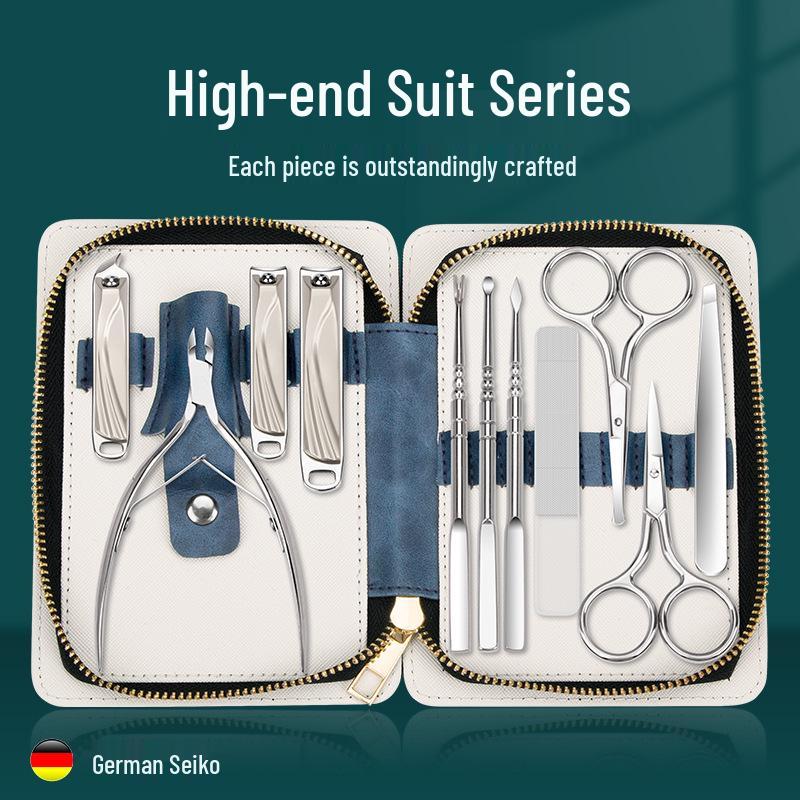 Premium German Nail Clipper & Foot Care Set: High-End Pliers, Scissors & Ear Pick