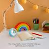 60-Minute Visual Timer for Kids, Countdown Timer for Classroom & Kitchen, Desk Timer for Study, Rainbow Print Kids Time Manager Tool (Blue)