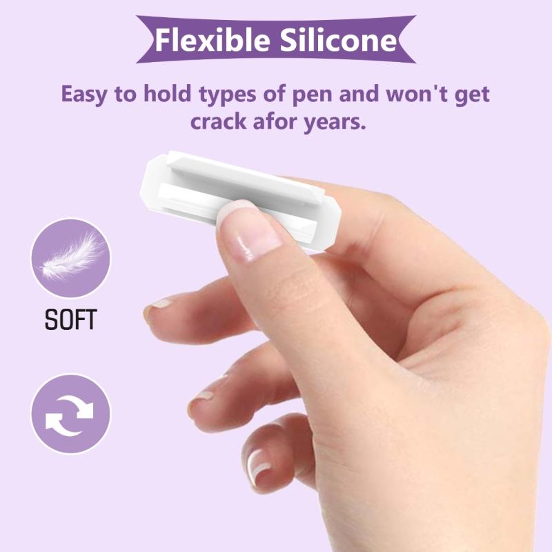 Silicone Pen Clip Holder Wall Mounted Adhesive Pencil Organiser Holder for Home Office Desk Fridge Whiteboard Clipboard