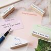 Cute and stylish wooden rubber stamp set for birthdays, thank you cards, bridal gifts, and letters. Made in Japan (#75)