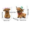 Cute Cow Statue Cartoon Miniatures Figurine Crafts Animal Sculpture  Cabinet