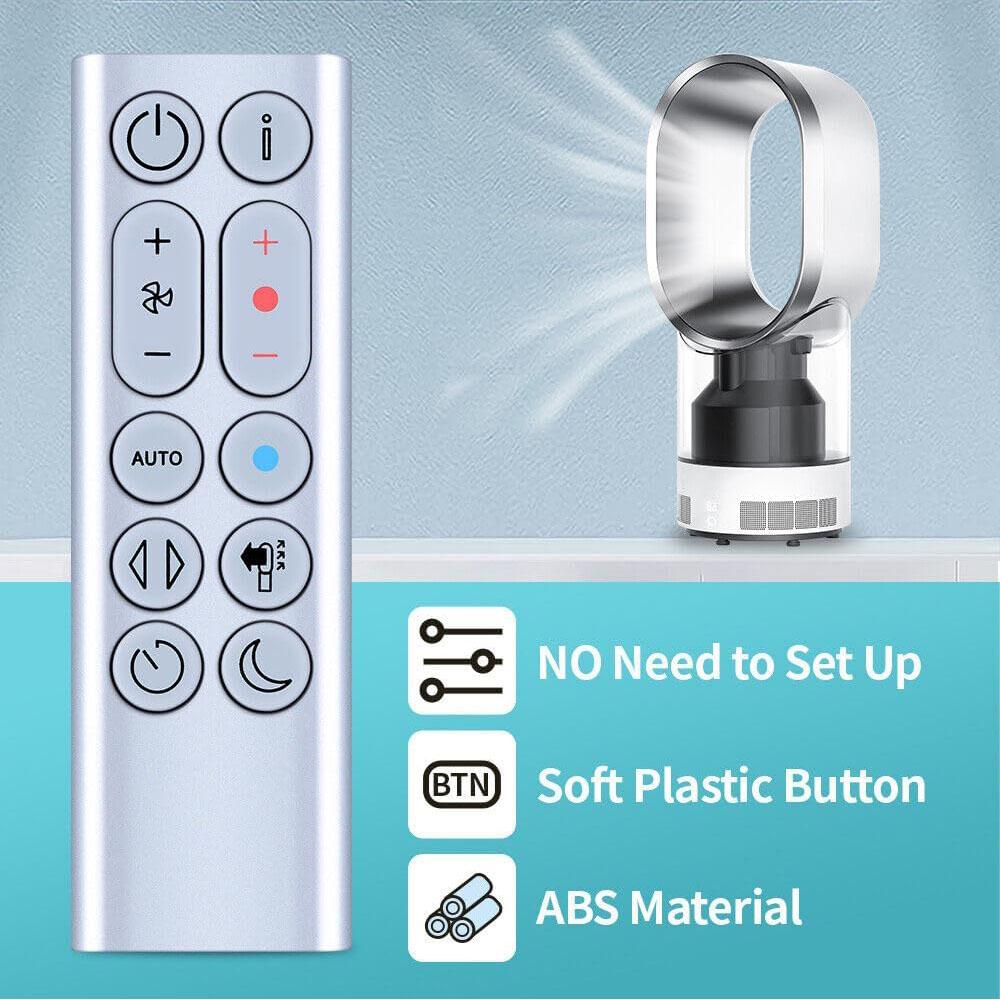 Varm & Kald Viftevarmer Fjernkontroll For Dyson HP04 HP05 HP06 HP09, Sølv