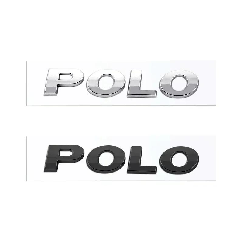 1 Stück 3D ABS POLO Auto Buchstaben Emblem Hinten Kofferraum Aufkleber Abzeichen Aufkleber Styling Auto Zubehör Für Volkswagen VW POLO