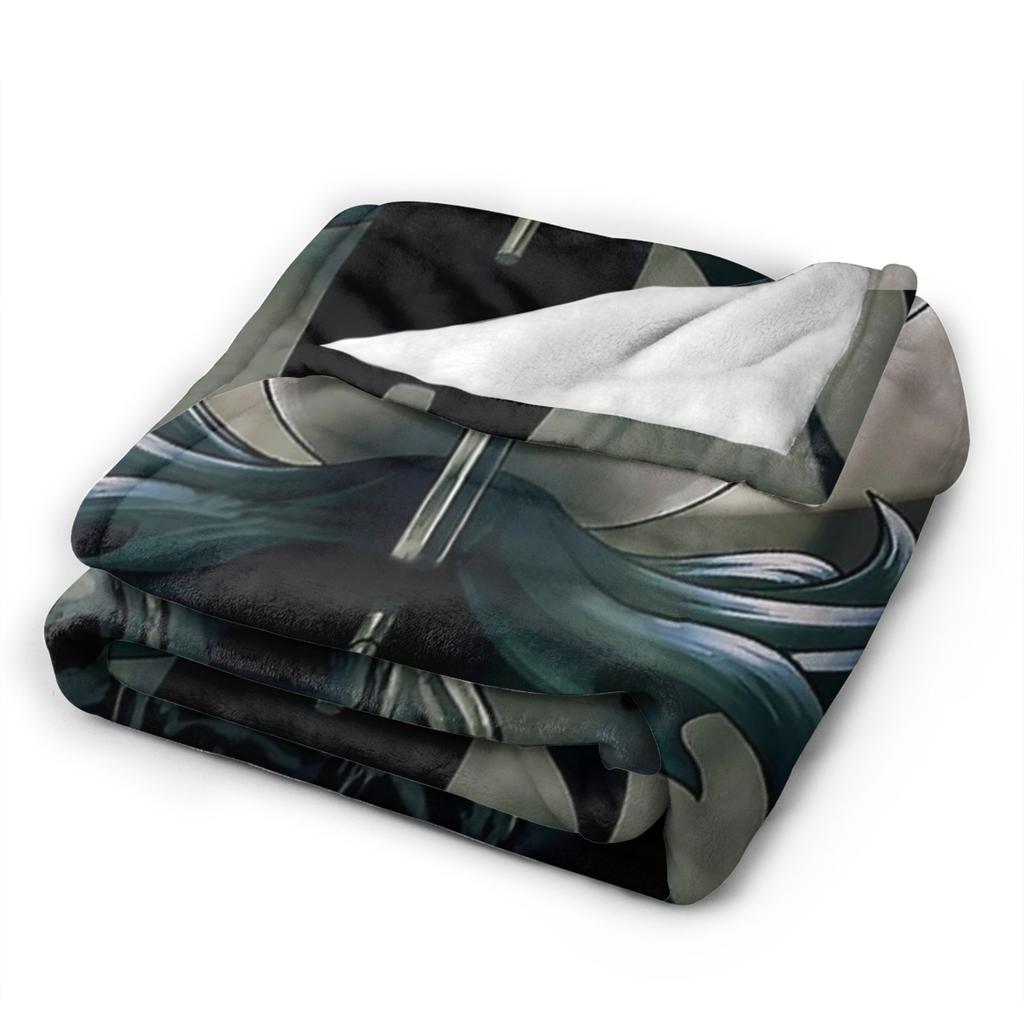 Warm Blanket Kids Adult Picnic Hollow Knight Japanese Anime Throw Blanket Flannel Bedspread For Chair Pattern Sofa Bed Cover