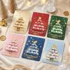 No-Assembly 3D Christmas Greeting Cards, 12 Decorated Tree Cards with Matching Envelopes and Seals for Seasonal Presenting or Mailing