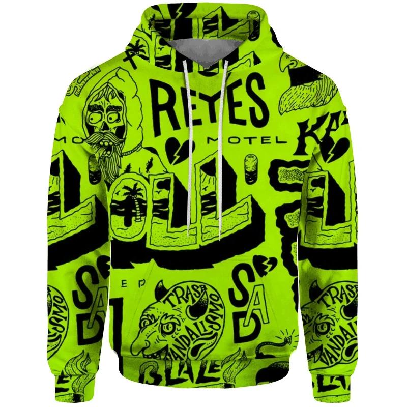 New Cartoon Elements Hoodies Hip-hop Autumn Winter Women Hoodie Pullover 3D Printing Comic Graffiti Sweatshirt Fashion Mens Hoody