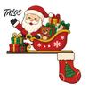 Holiday Wall Accents for Home Wooden Christmas Door Topper Stickers, Seasonal Frame Decoration, L-shaped Corner Sign Decorations Decor, Festive