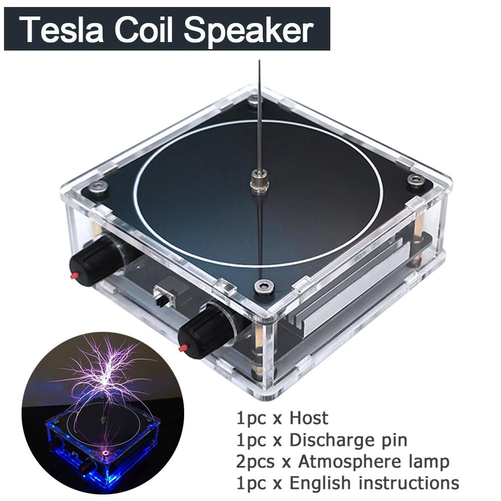 Music Tesla Coil Bluetooths-compatible For Tesla Coil Speaker Wireless Touchable Electric Arc Generator Artificial Lights