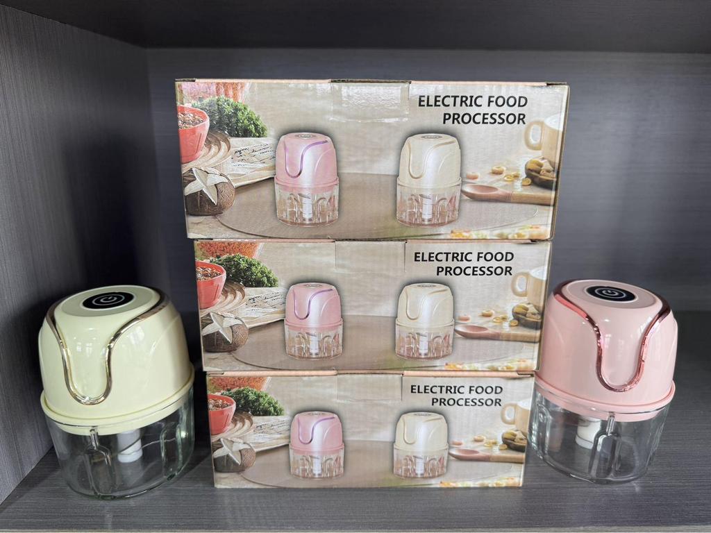 Compact Wireless Electric Garlic & Meat Grinder – Mini Food Processor for Home/Dorm Use