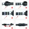 1Pc PVC PE Tube Tap Water Splitter 20/25/32/40/50mm Plastic Quick Valve Joint Agriculture Irrigation Water Pipe Fittings Black