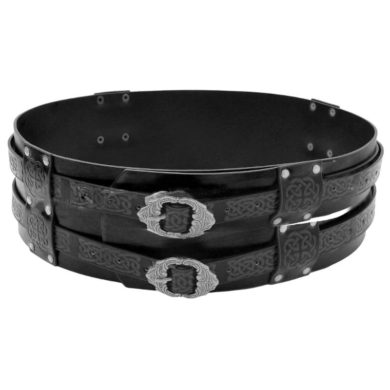 Middle Ages Waistband Perfect for Costume Parties Gatherings Cosplay Embossed Belt Wide Belt Brown Waistband for LARP