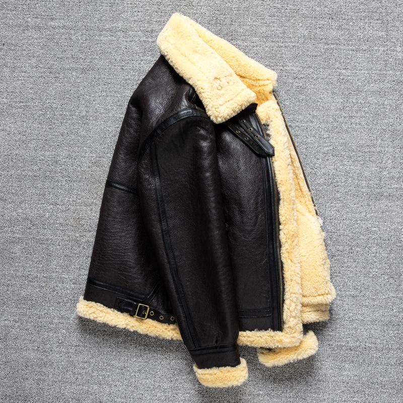 Winter PU Leather Jacket Men's Fur Large Size Thickened Jacket