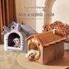 All-Season Detachable Pet House: Warm, Washable, Dual-Use for Cats & Small Dogs