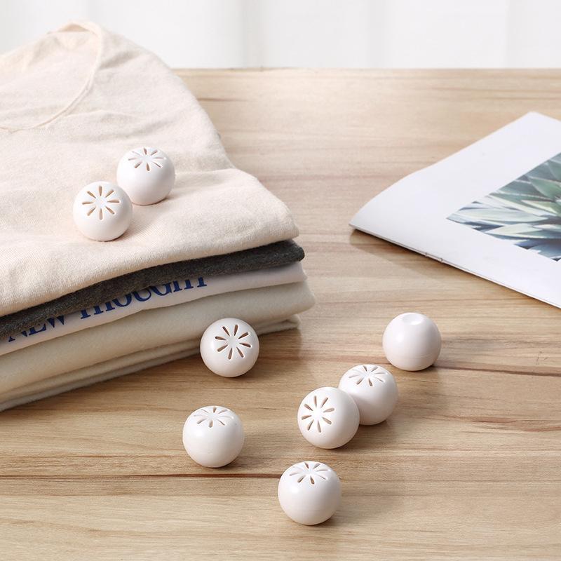 8pcs/Set Camphor Ball Box Wardrobe Anti-Mould And Insect Pills Aromatic Deodorant Household Hygiene Ball Anti-Cockroach Box
