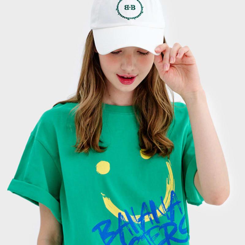 

bananasisters BB circle lettering white ball cap white