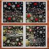 Snowflake Scene Christmas Window Stickers: Holiday Atmosphere Glass Decor