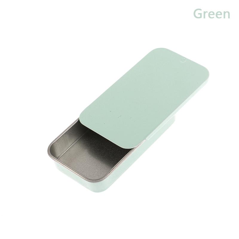 1PCS Small Empty Metal Tin Silver Black Rectangular Flip Storage Box Case Organizer for Money Coin Candy Key Container Jar Cans