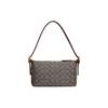 New Demi Jacquard Fabric With Recycled Leather Shoulder Bag Handbag Medium Size Women's Brown CE736-B4S0M
