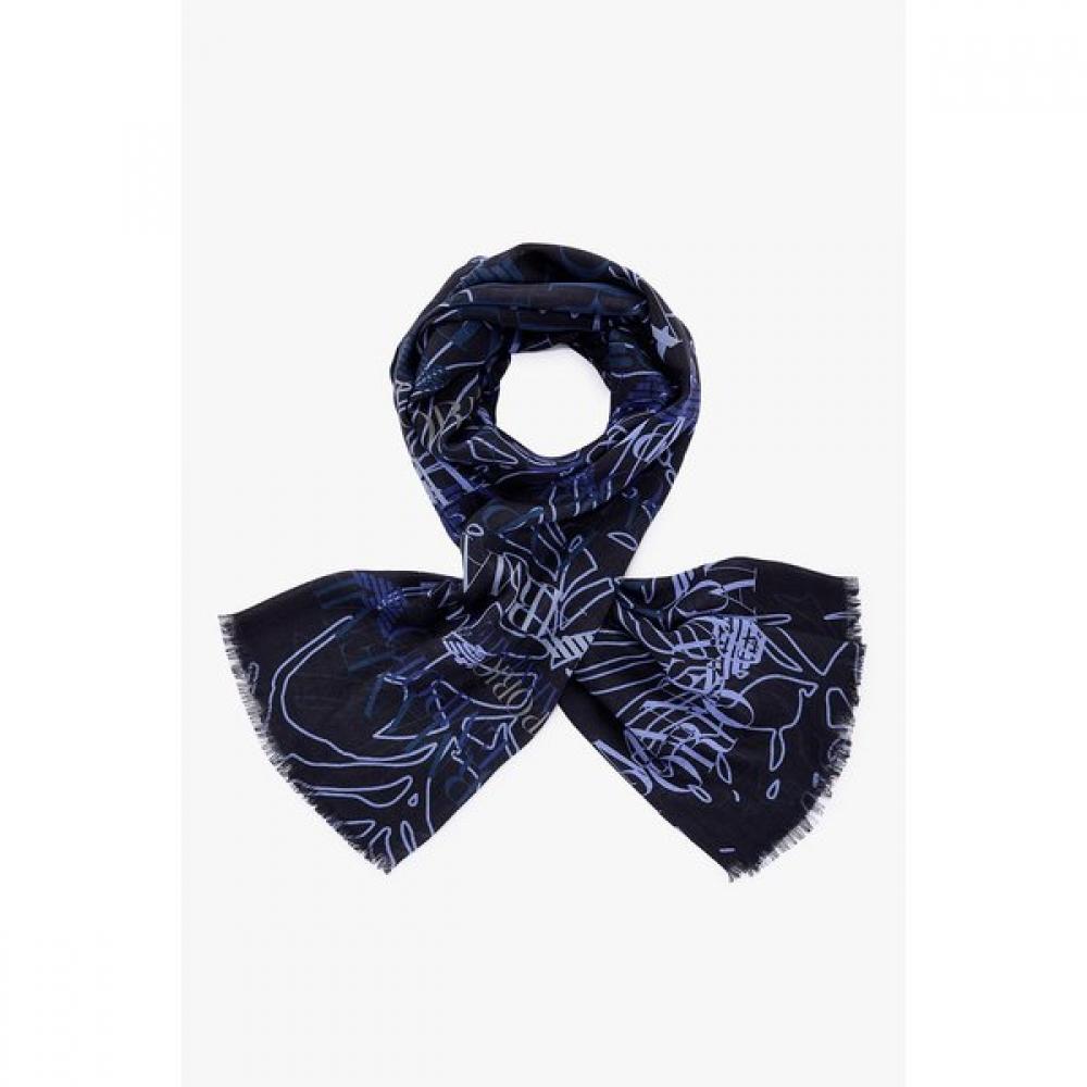 Emporio Armani Men S Logo Print Rayon Stole A516153008 Single option