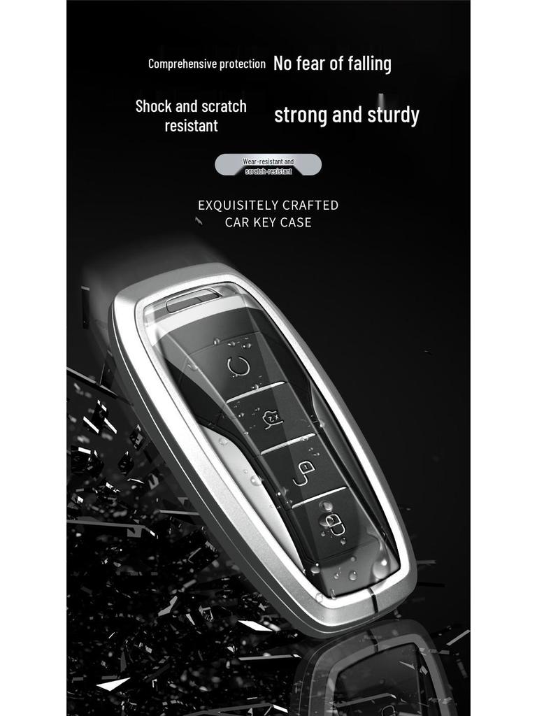 BYD Car Key Cover for Tang, Song, Qin, Yuan Pro/PLUS, Han DMI, E2 - Protective Shell with Buckle