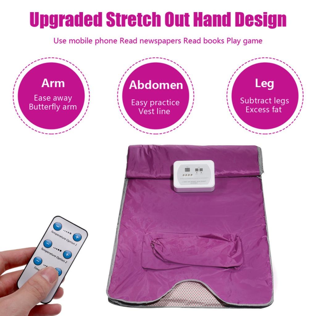 650W Deka do infračervené sauny Detox Zeštíhlující oblek 73,32x31,5"" Domácí lázně Stroj na hubnutí 110V/220V