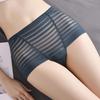 Sexy Lace Mesh Transparent Panties High Waist Women Fashion Briefs Cotton Crotch Plus Size 100kg Boyshorts Ladies Underwear