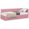 Corner Bed Frame with Mattress and Headboard 2 Pcs Grey Velvet