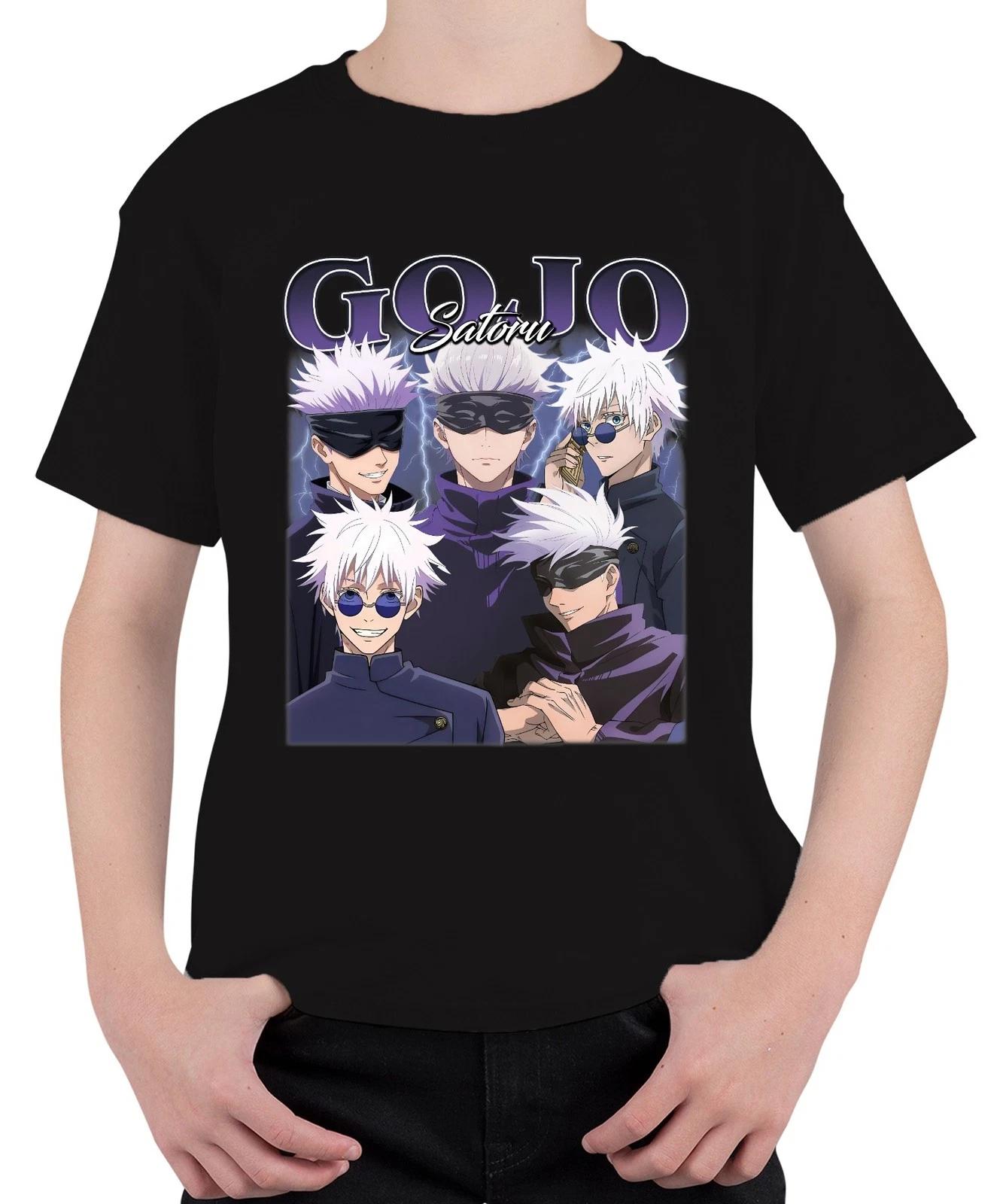 Gojo Satoru Jujutsu Kaisen Augenbinde weißes Haar Anime Geschenk Unisex Kinder T XXXL