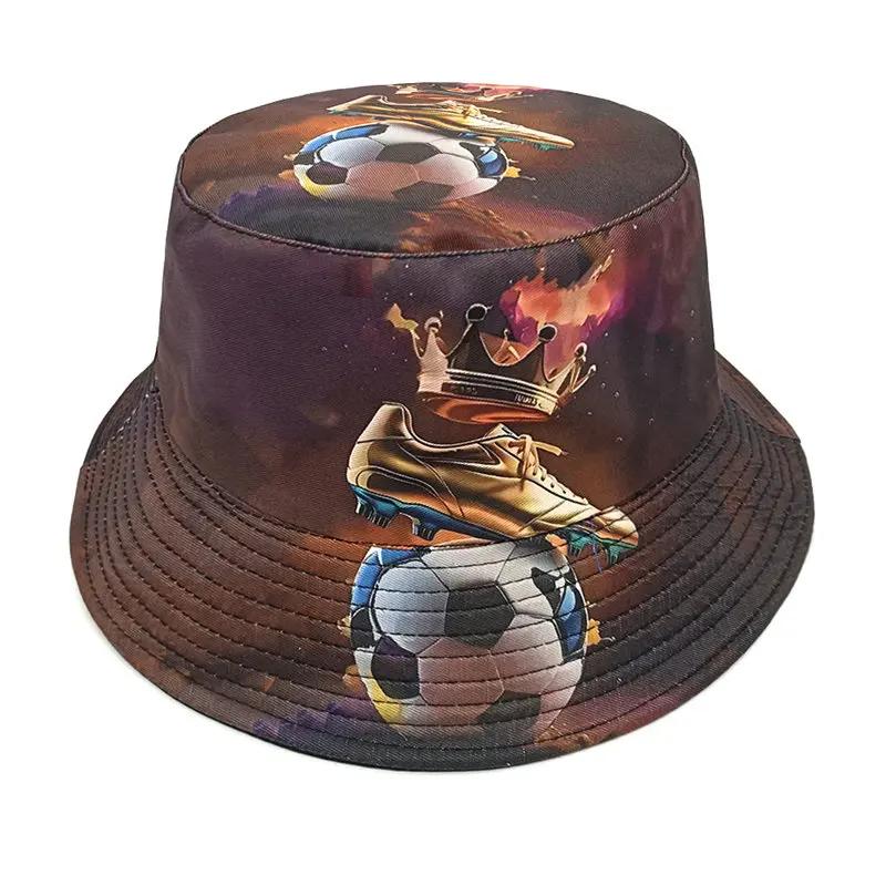 Spring And Summer Polyester Cartoon Print Bucket Hat Fisherman Hat Outdoor Travel Sun Cap For Men And Women 204