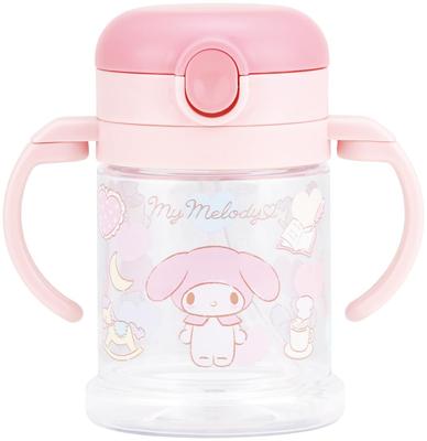 Baby Double Handle Straw Foldable My Sanrio KSHW1N Mug, 260ml, Handle, Melody, Design,