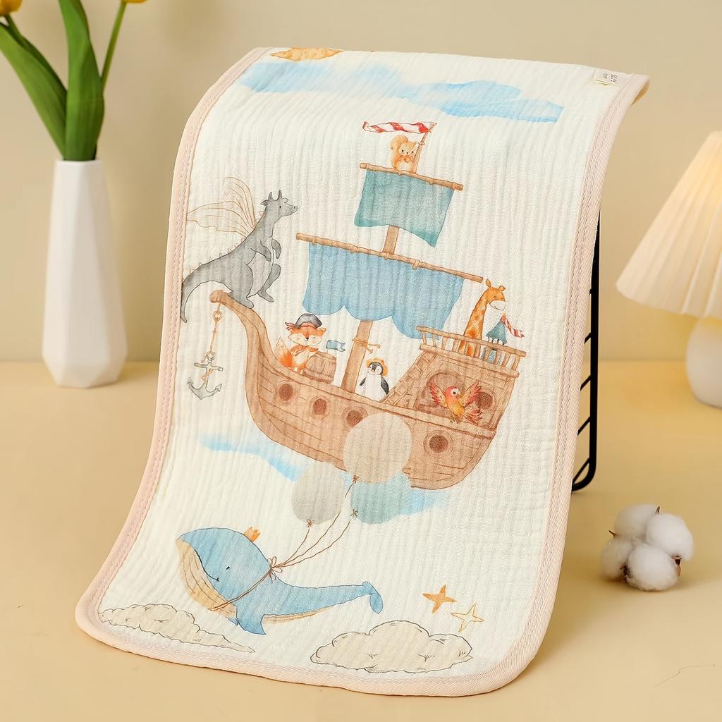 5pcs Cute Cartoon Animal Print Towels Soft Absorbent Cotton Hand Towels with Vibrant Animal & Nature Designs Bathroom /Playroom