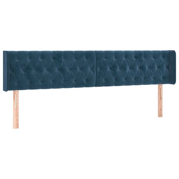 VidaXL 2x Headboards Bedroom Furniture Bed Accessories Single Bed Heads Interior Bed Frame Heads Dark Blue 346380
