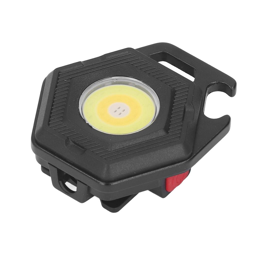 COB Small Flashlight Rechargeable 4 Gears 500lm Keychain Light with Folding Bracket for Fishing