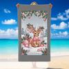 Christmas Printed Beach Towel Soft Quick Dry For Indoor Outdoor Home Use Holiday Gift